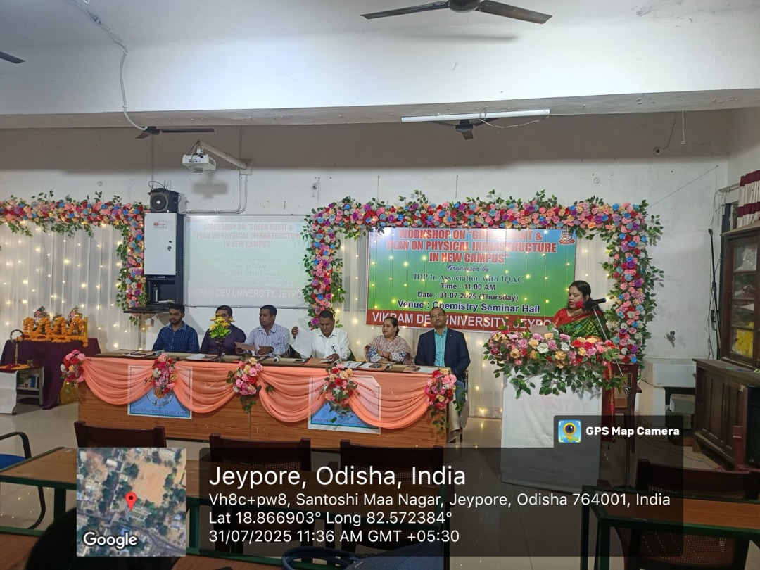 Workshop on Green Audit and Planning of Physical Infrastructure in the New Campus organized by the Internal Quality Assurance Cell (IQAC) in collaboration with the Institutional Development Plan (IDP) Cell